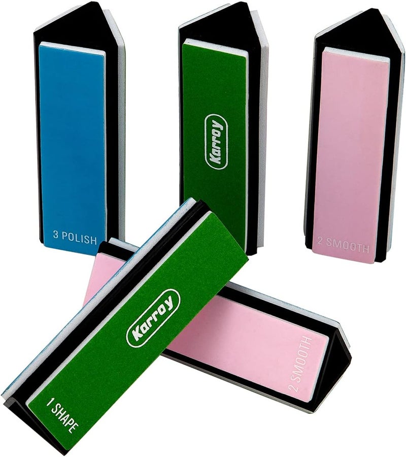 Karroy Nail Files and Buffers for Natural Nails Smooth and Polish Gel Surface 400/600/4000 Grit (D-Prism) - Image 4